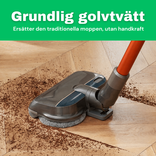 SE: CleanFriend Flow™ mopptillbehör tvättar golvet grundligt och ersätter den traditionella moppen