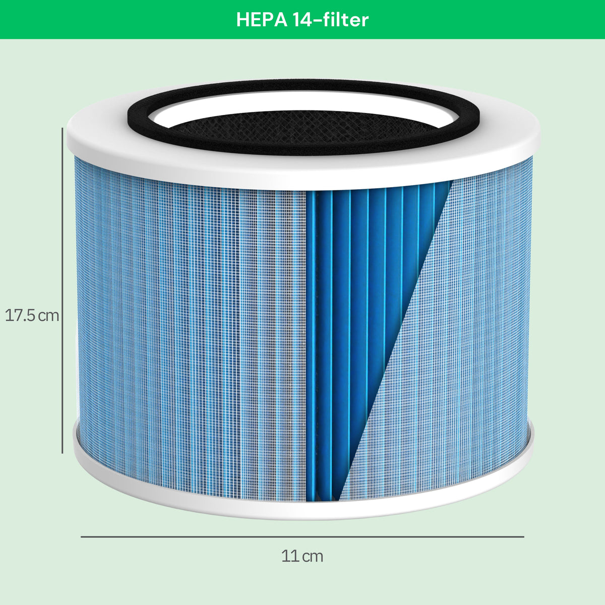 SE: HEPA 14-filter till AirFlow30™ PRO luftrenare – mått