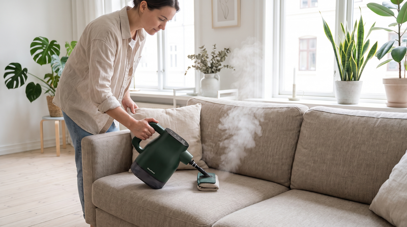 Ångtvätt till soffa: så fräschar du upp soffa och möbler med ånga