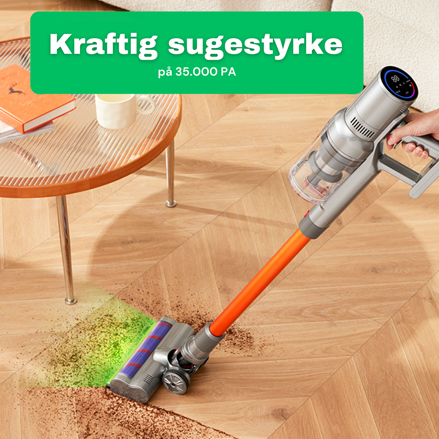 CleanFriend Absolute™ ledningsfri støvsuger – set i brug