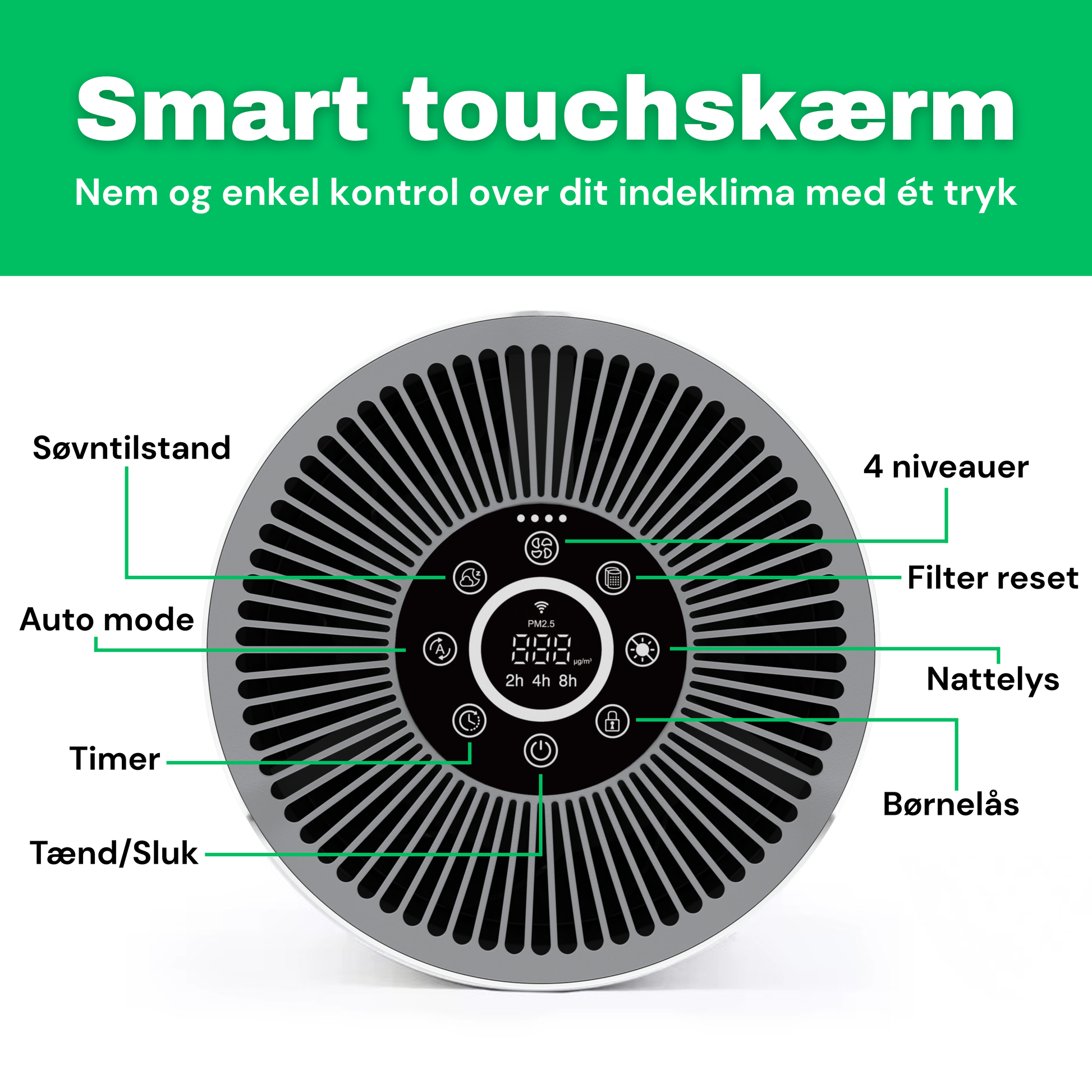 CleanFriend AirFlow70™ luftrenser – set fra siden