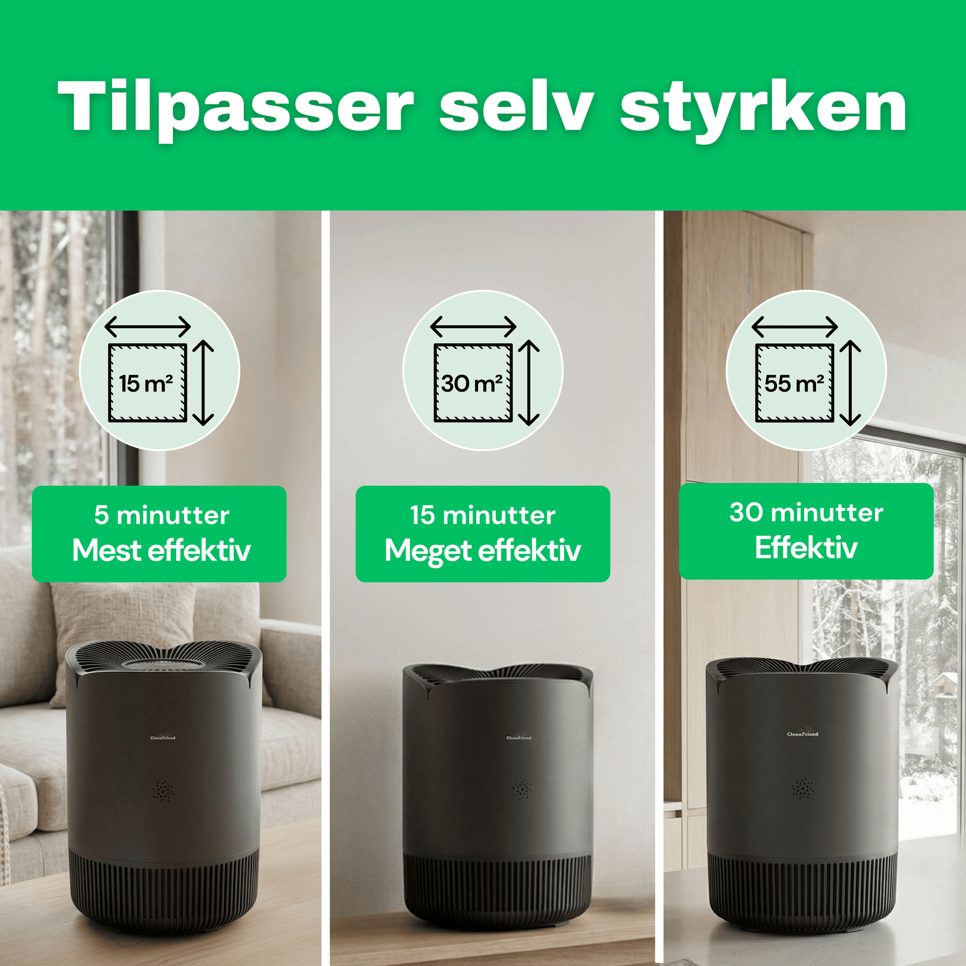 CleanFriend AirFlow30™ PRO luftrenser – set fra siden
