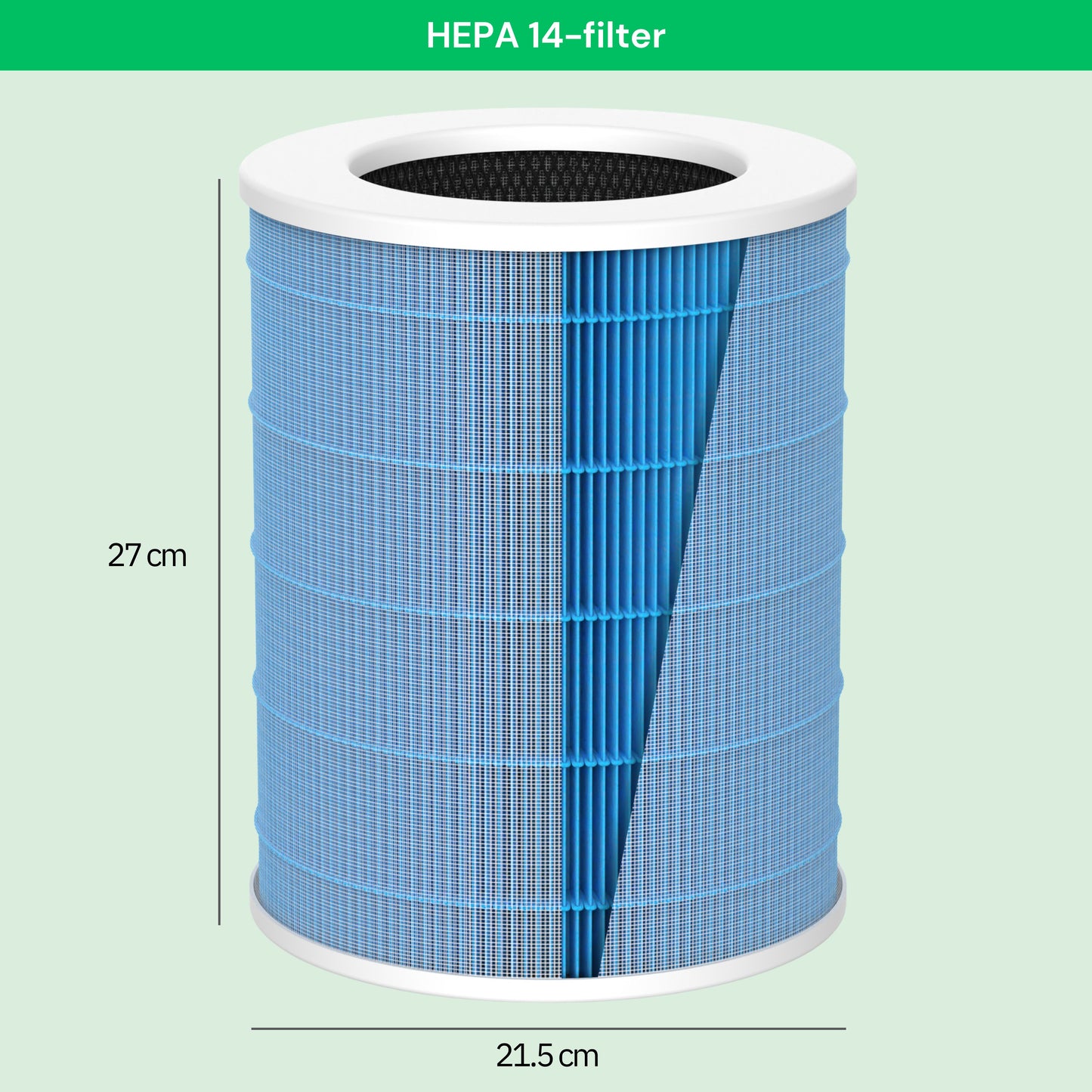 HEPA 14-filter til AirFlow70™ PRO luftrenser – monteret i luftrenseren
