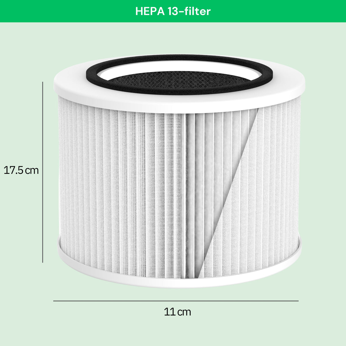 SE: HEPA 13-filter till AirFlow30™ luftrenare – mått
