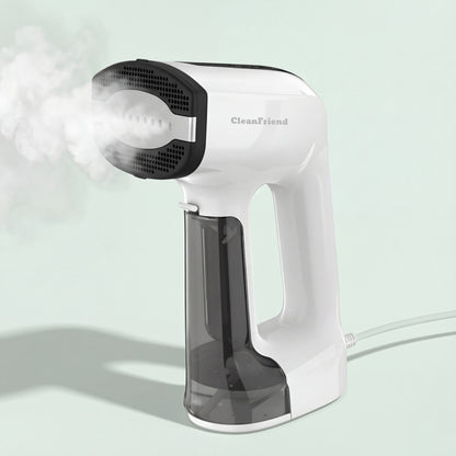 CleanFriend Steamy™ tøjdamper med sugefunktion – set forfra
