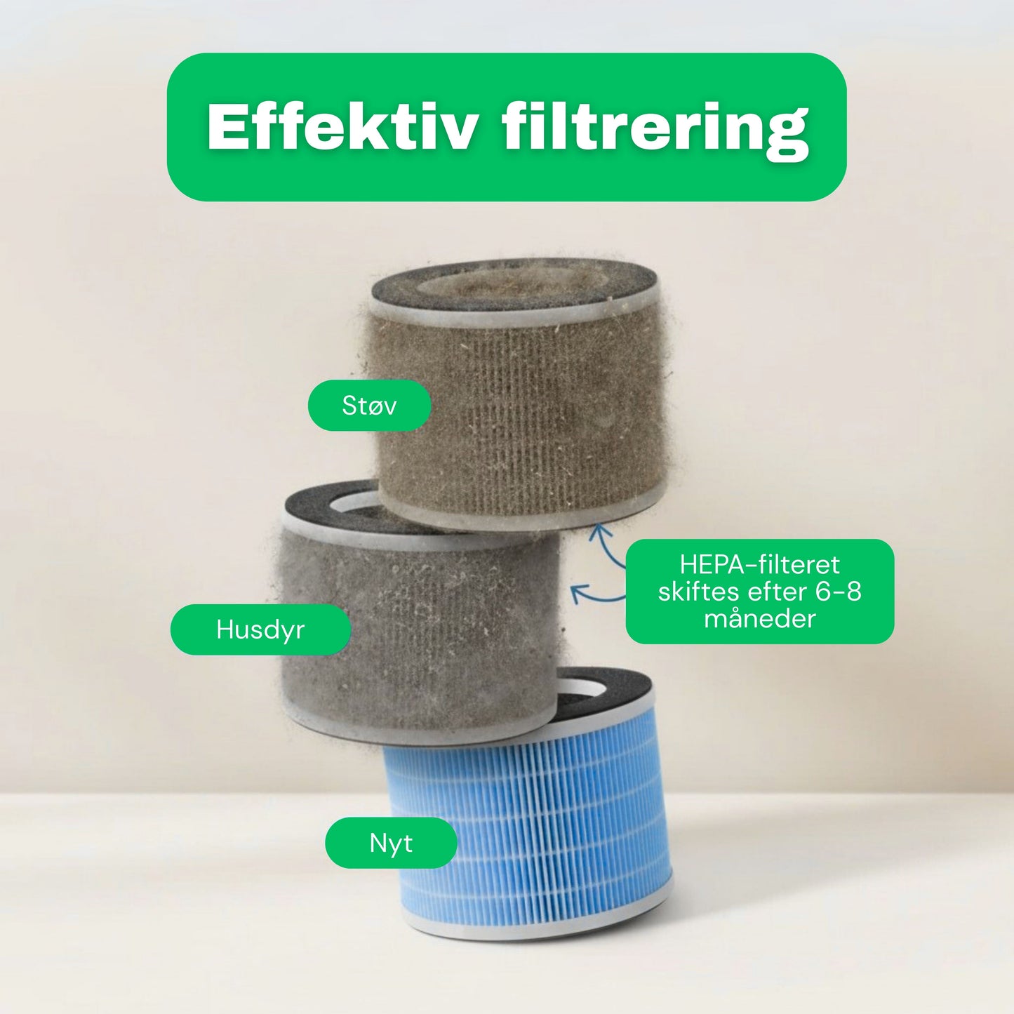 HEPA 14-filter til AirFlow30™ PRO luftrenser – monteret i luftrenseren