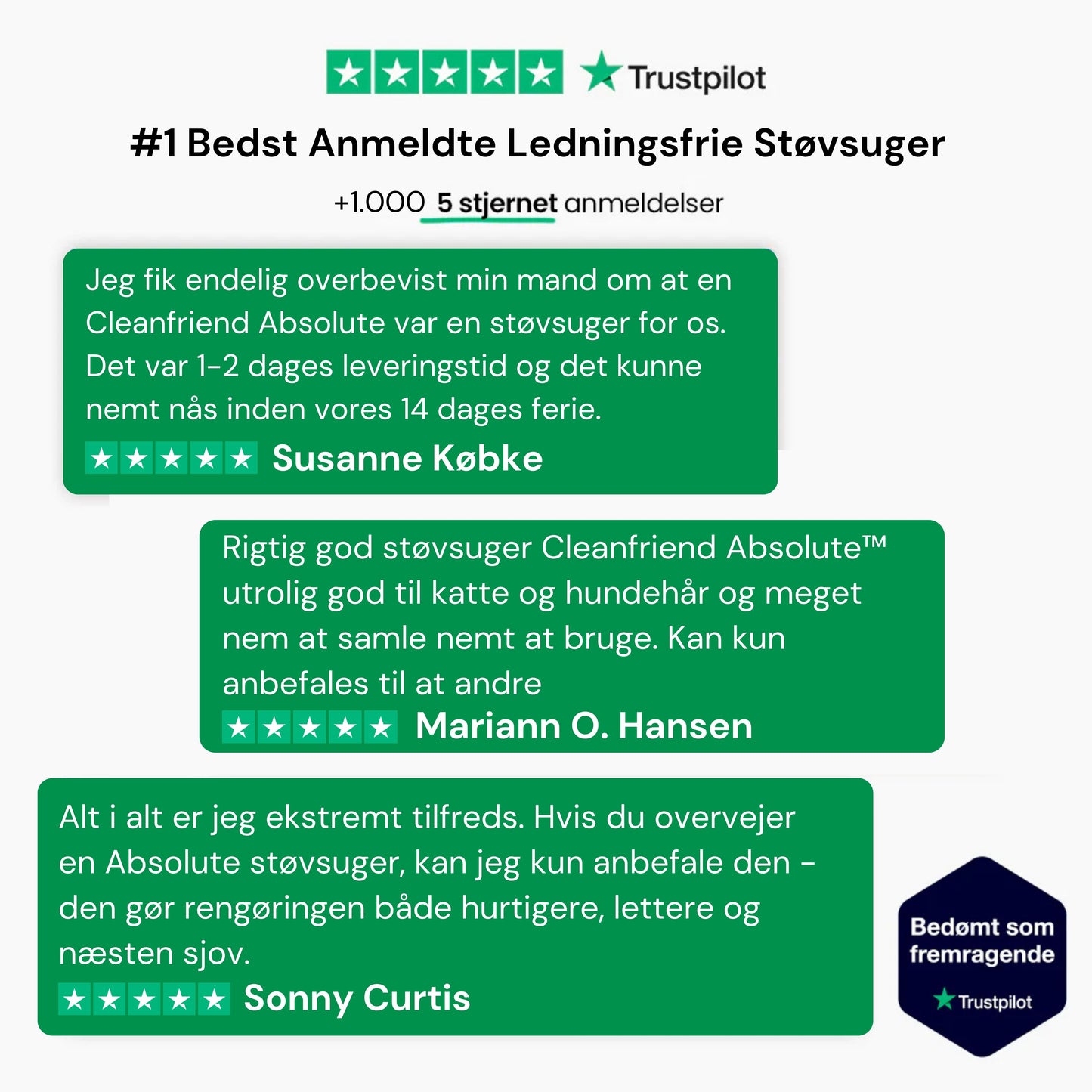 CleanFriend Absolute™ ledningsfri støvsuger – i dansk hjem