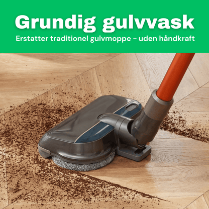 CleanFriend Flow™ moppeudvidelse – set i brug på hårdt gulv