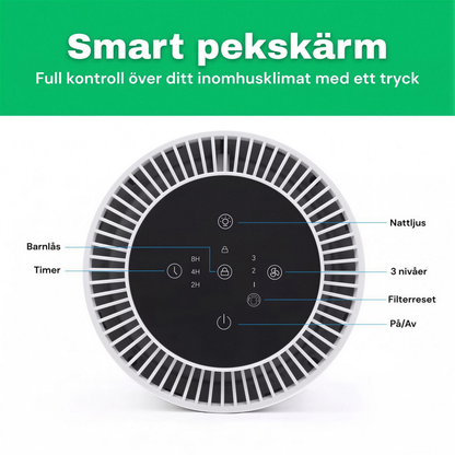 SE: Smart pekskärm på CleanFriend AirFlow15™ luftrenare
